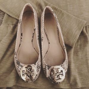 Tory Burch Snakeskin Flats